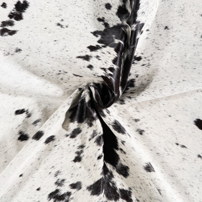 Brazilian Black Salt and Pepper Cowhide Rug Size 7'6" L x 6'8" W 6100