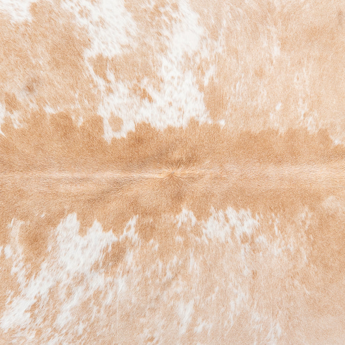 Brazilian Palomino and White Cowhide Rug Size 7'0" L x 6'4" W 6110