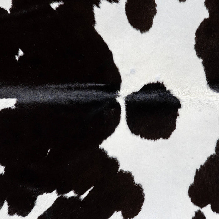 Brazilian Black and White Cowhide Rug Size 7'2" L x 5'9" W 1010