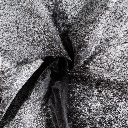 Brazilian Black Salt and Pepper Cowhide Rug Size 6'8" L x 5'10" W 1013