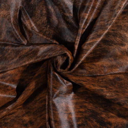 Brazilian Dark Brindle Cowhide Rug Size 6'9" L x 6'2" W 1019