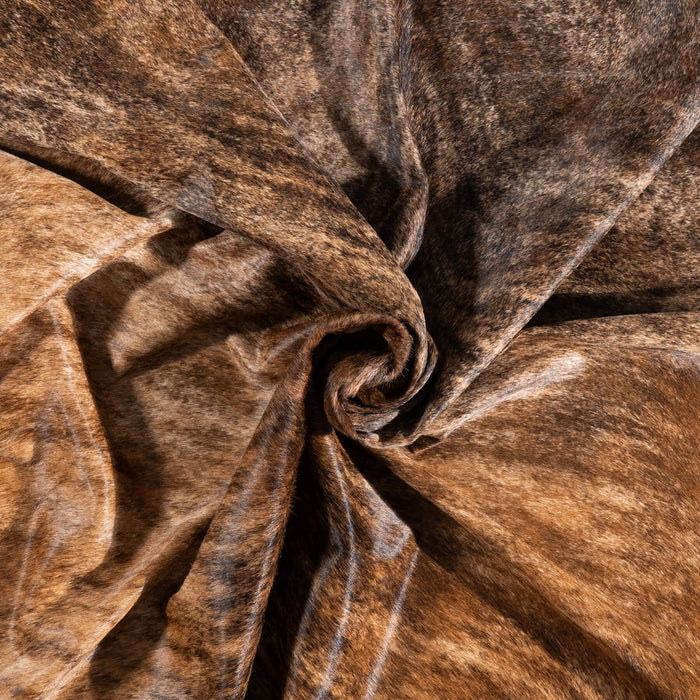 Brazilian Brindle Cowhide Rug Size 6'4" L x 4'11" W 1024