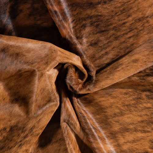 Brazilian Brindle Cowhide Rug Size 6'10" L x 6'5" W 1031
