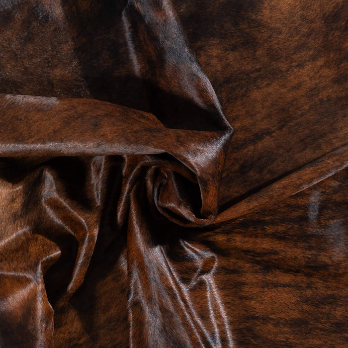 Brazilian Dark Brindle Cowhide Rug Size 6'3" L x 5'9" W 1048