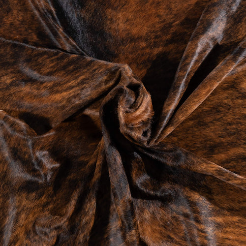 Brazilian Dark Brindle Cowhide Rug Size 7'2" L x 6'8" W 1049