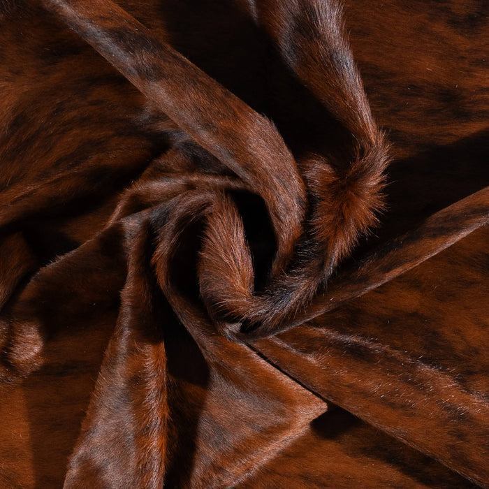 Brazilian Brindle Cowhide Rug Size 7'10" L x 6'11" W 1057