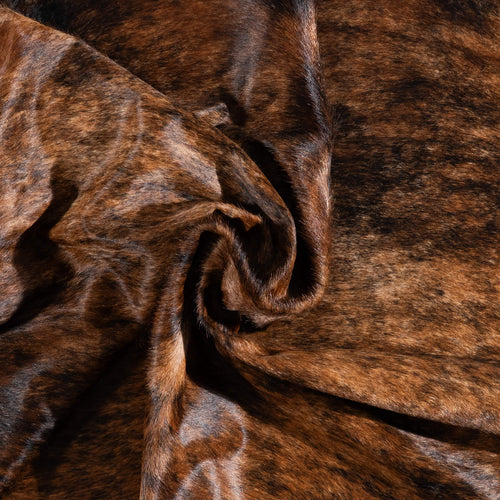 Brazilian Brindle Cowhide Rug Size 7'6" L x 6'9" W 1078
