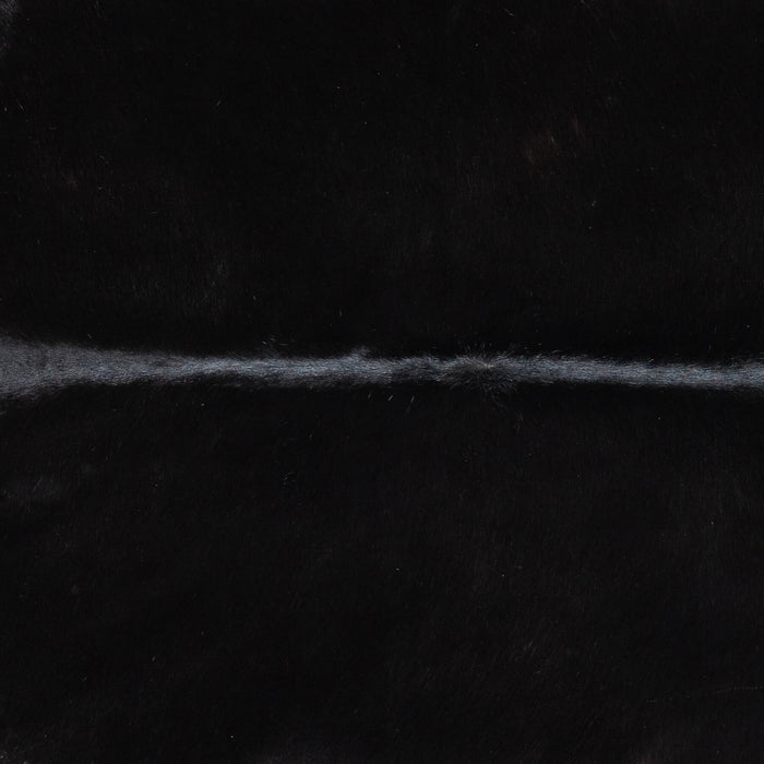 Brazilian Solid Black Cowhide Rug Size 7'1" L x 6'5" W 1080
