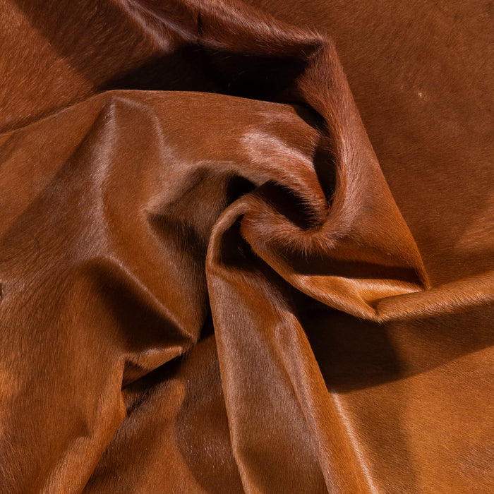 Brazilian Brown Cowhide Rug Size 7'3" L x 6'6" W 1087