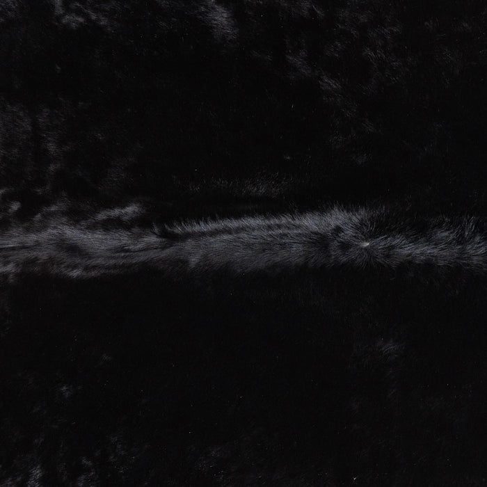 Brazilian Solid Black Cowhide Rug Size 6'7" L x 5'10" W 1093