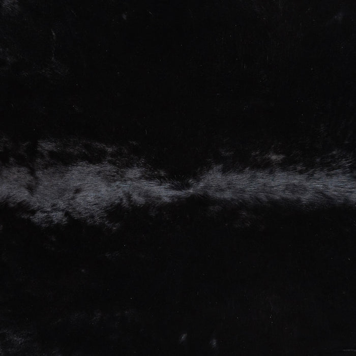 Brazilian Solid Black Cowhide Rug Size 6'8" L x 6'5" W 1095