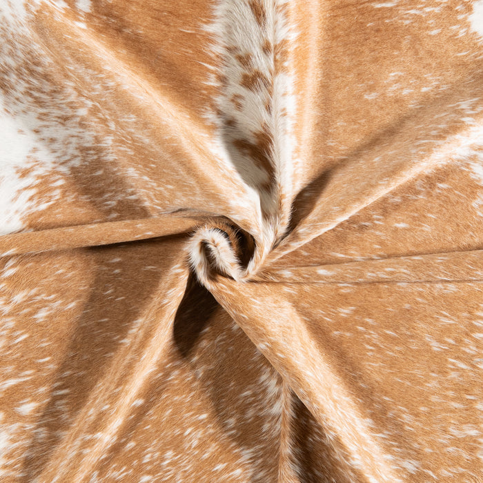 Brazilian Palomino and White Cowhide Rug Size 6'11" L x 6'1" W 6111