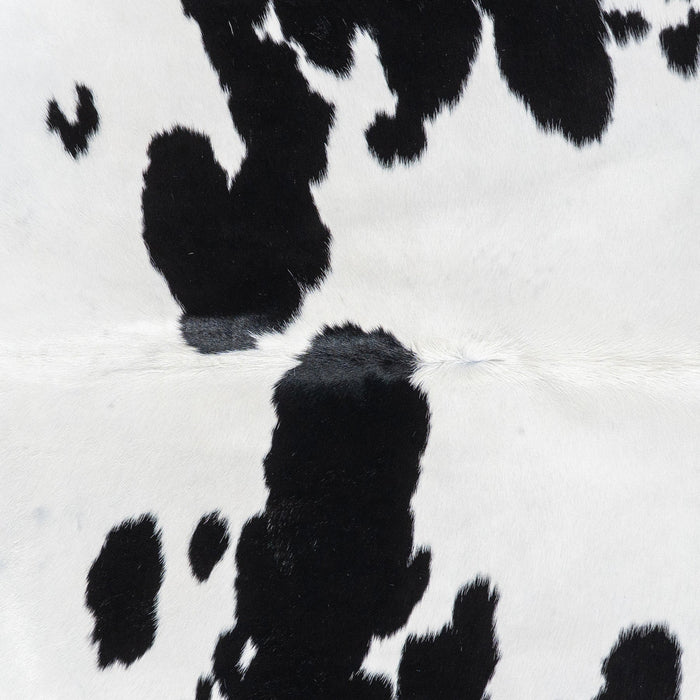 Brazilian Black and White Cowhide Rug Size 7'6" L x 7'3" W 1115