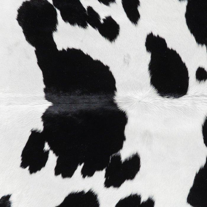 Brazilian Black and White Cowhide Rug Size 7'9" L x 7'2" W 1119