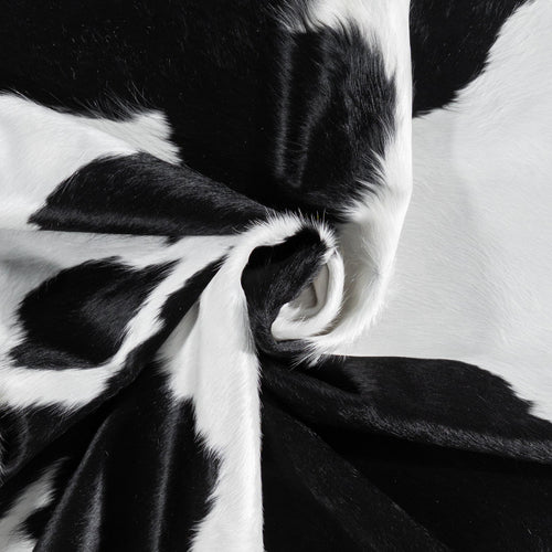 Brazilian Black and White Cowhide Rug Size 7'4" L x 6'7" W 1122