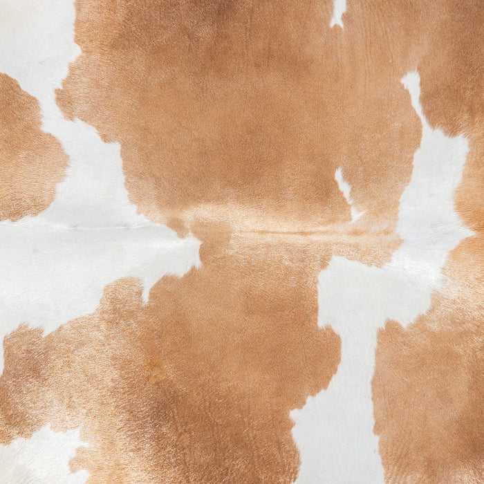 Brazilian Palomino and White Cowhide Rug Size 7'0" L x 6'8" W 1129