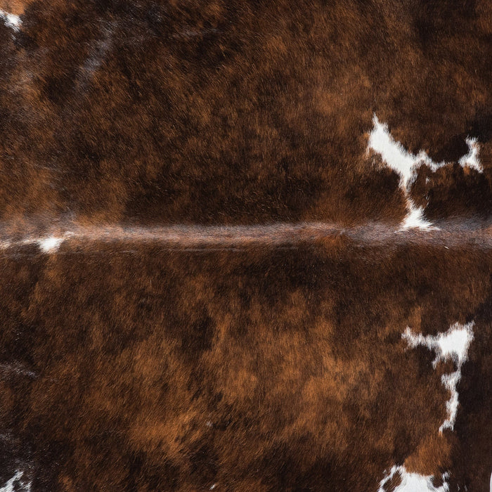 Brazilian Chocolate and White Cowhide Rug Size 6'7" L x 5'9" W 1138