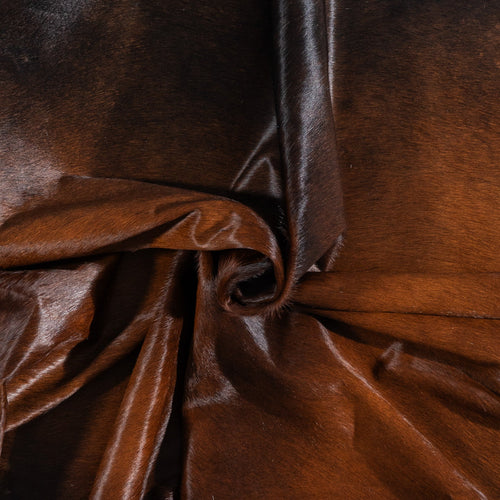 Brazilian Mahogany Cowhide Rug Size 7'10" L x 7'6" W 1153