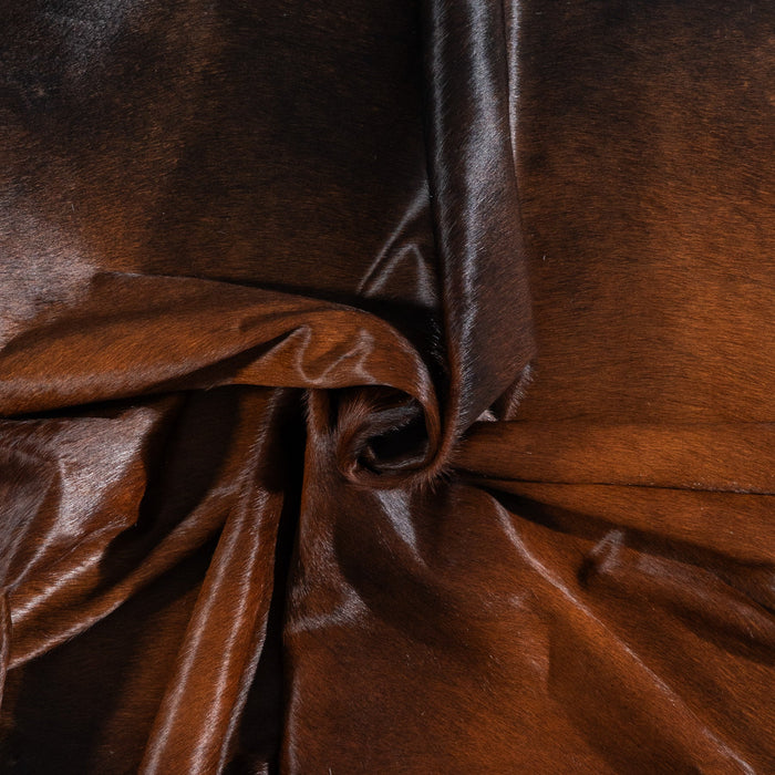 Brazilian Mahogany Cowhide Rug Size 7'10" L x 7'6" W 1153