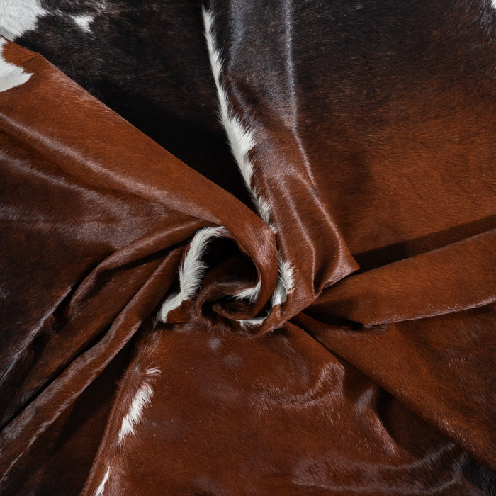 Brazilian Mahogany Cowhide Rug Size 8'0" L x 7'7" W 1155