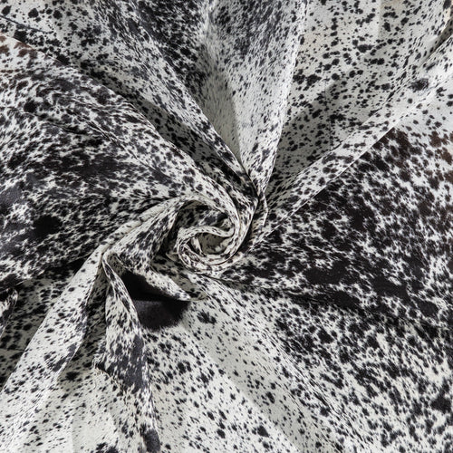 Brazilian Black Salt and Pepper Cowhide Rug Size 7'5" L x 7'5" W 1158