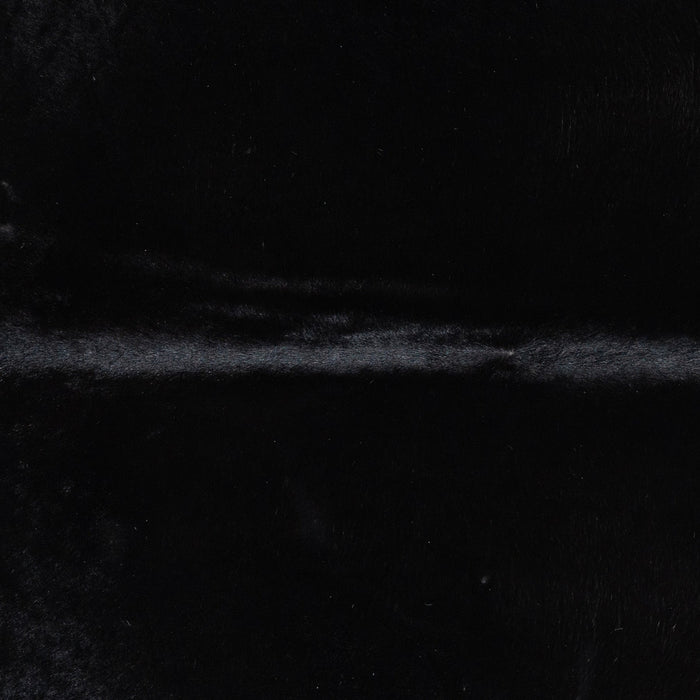 Brazilian Solid Black Cowhide Rug Size 6'11" L x 7'2" W 1160