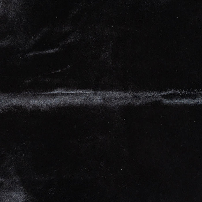Brazilian Solid Black Cowhide Rug Size 7'2" L x 6'4" W 1161