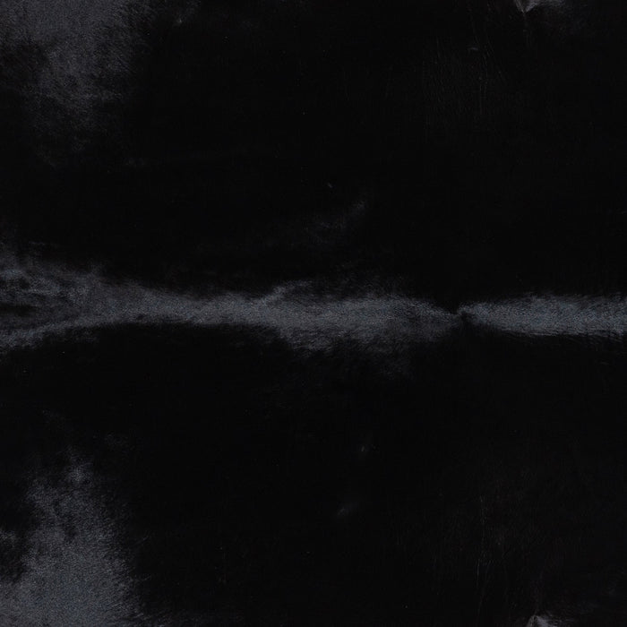 Brazilian Solid Black Cowhide Rug Size 7'4" L x 7'0" W 1164