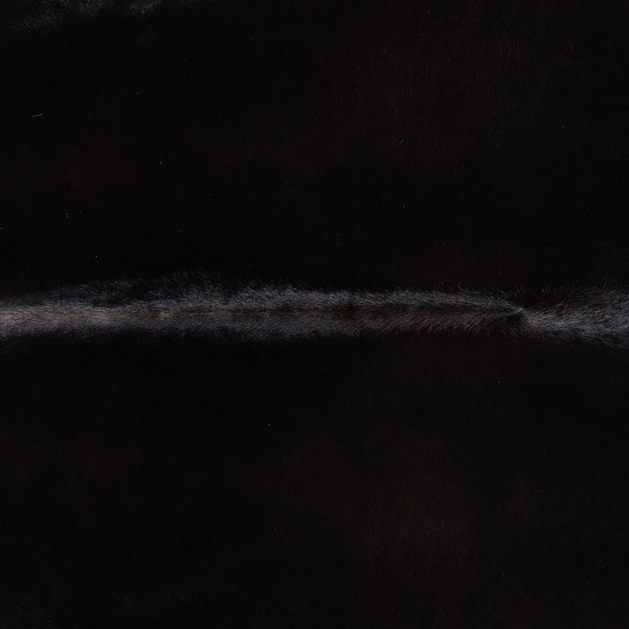 Brazilian Solid Black Cowhide Rug Size 7'5" L x 6'5" W 1167