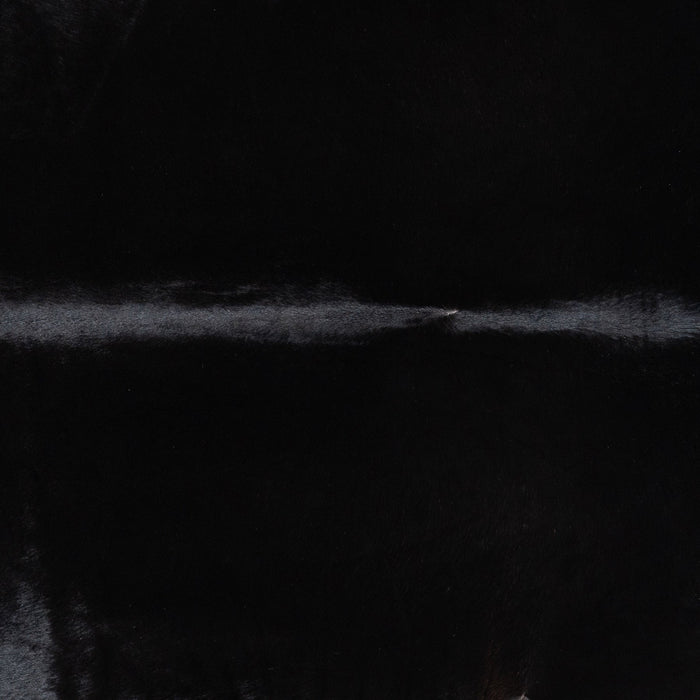 Brazilian Solid Black Cowhide Rug Size 6'9" L x 6'6" W 1170