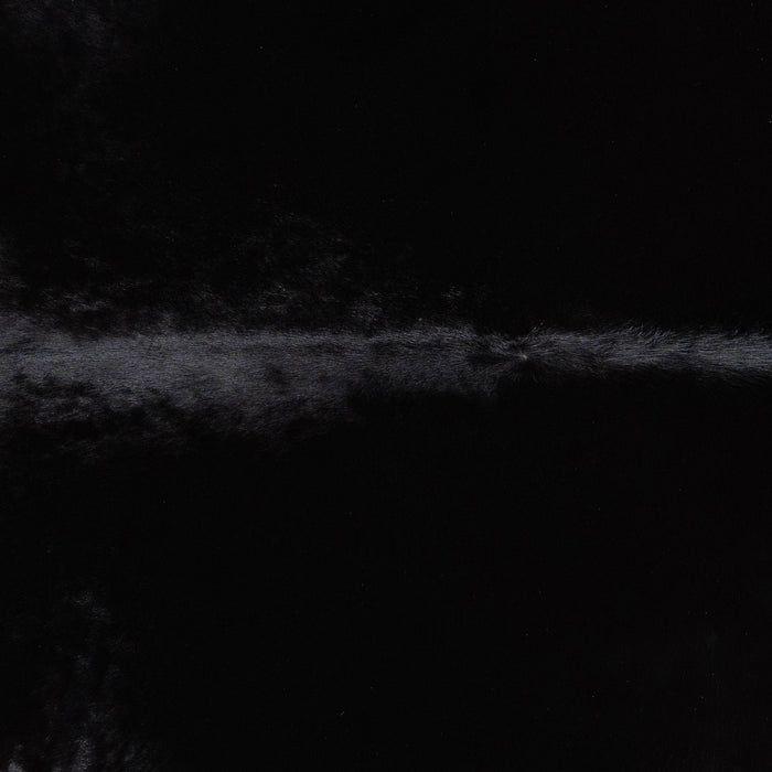 Brazilian Solid Black Cowhide Rug Size 6'8" L x 6'10" W 1172