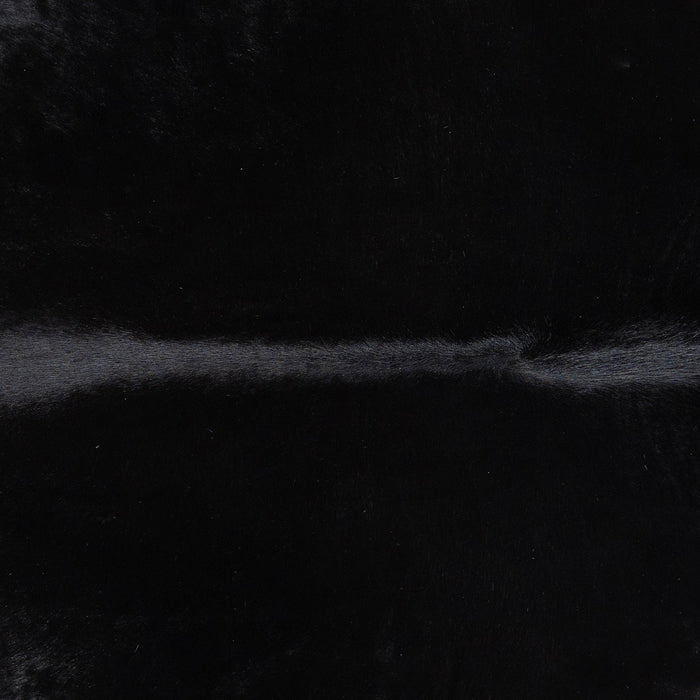 Brazilian Solid Black Cowhide Rug Size 7'8" L x 6'9" W 1173