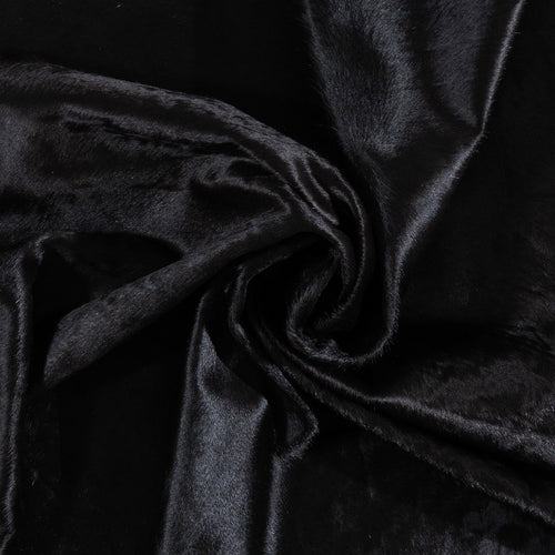 Brazilian Solid Black Cowhide Rug Size 7'9" L x 6'11" W 1176