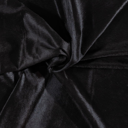 Brazilian Solid Black Cowhide Rug Size 8'2" L x 7'5" W 1179