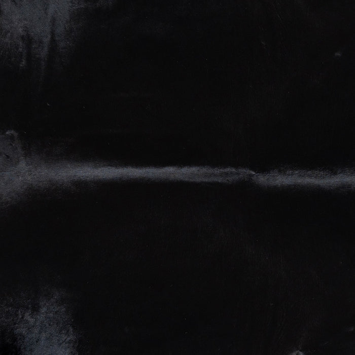 Brazilian Solid Black Cowhide Rug Size 8'2" L x 7'10" W 1181