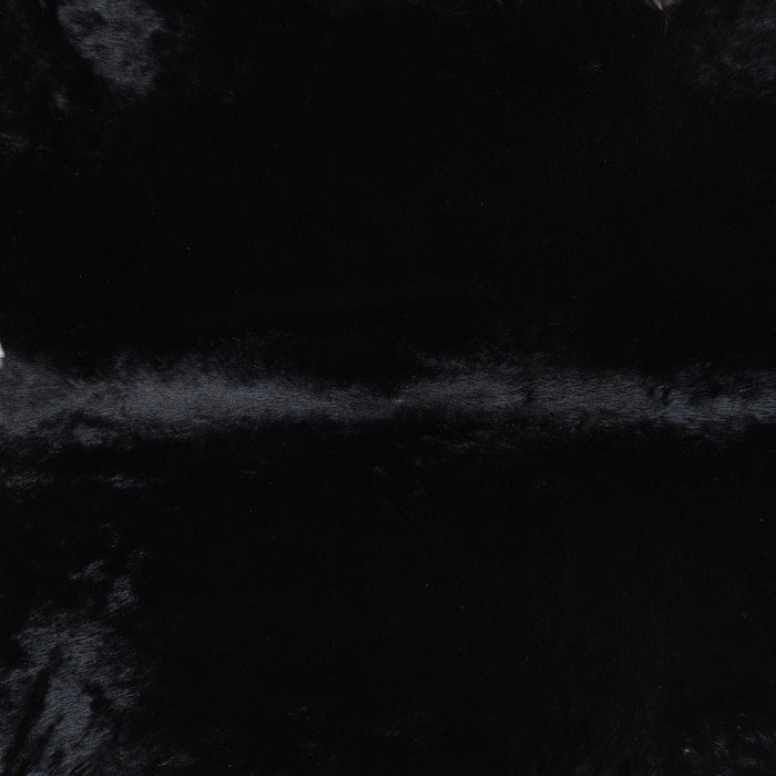 Brazilian Solid Black Cowhide Rug Size 7'10" L x 7'6" W 1182