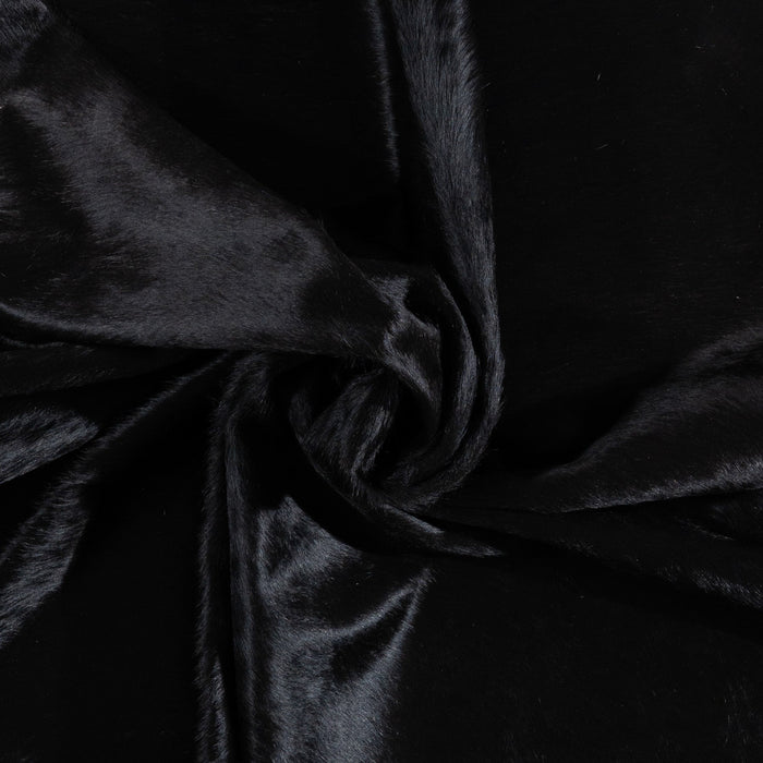 Brazilian Solid Black Cowhide Rug Size 7'10" L x 7'6" W 1182