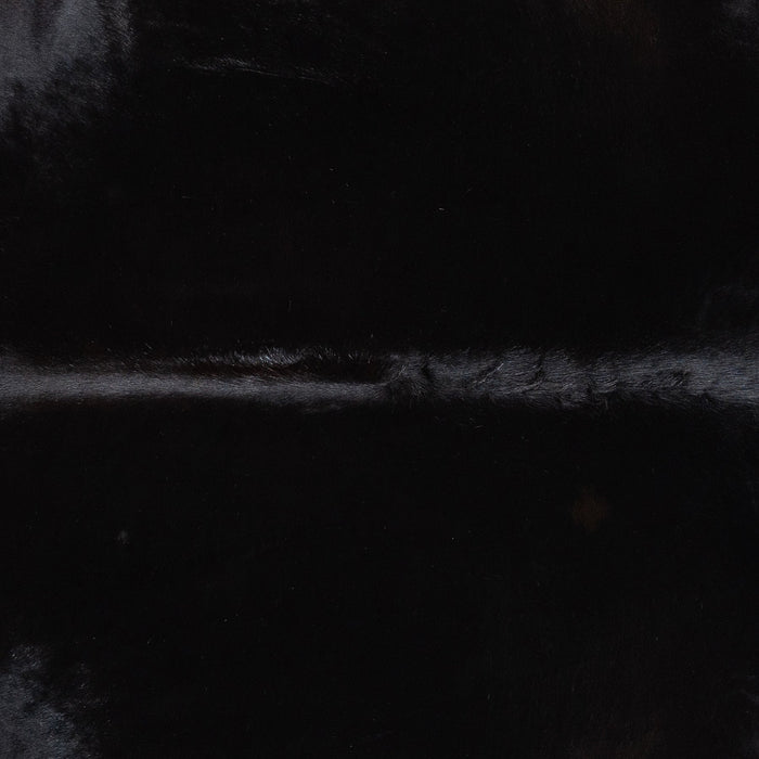 Brazilian Solid Black Cowhide Rug Size 8'2" L x 7'6" W 1186