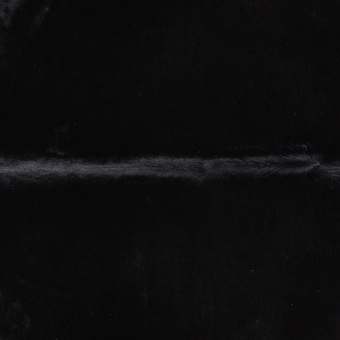 Brazilian Solid Black Cowhide Rug Size 7'4" L x 6'10" W 1190
