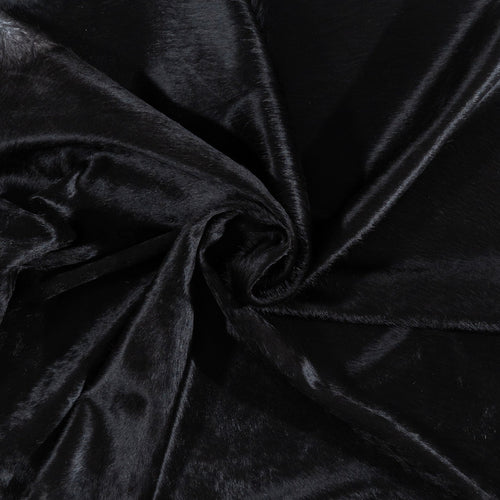 Brazilian Solid Black Cowhide Rug Size 7'9" L x 7'4" W 1191