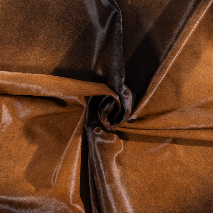 Brazilian Mahogany Cowhide Rug Size 7'11" L x 7'4" W 1203