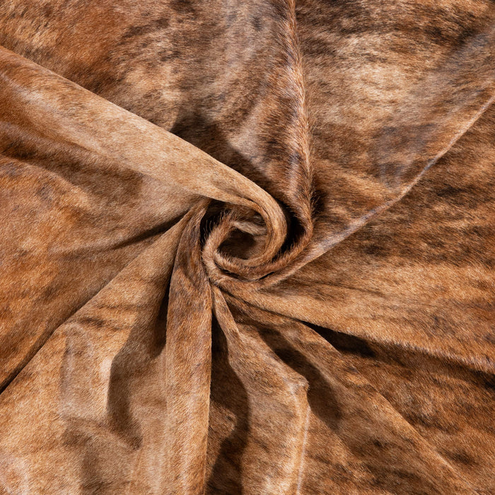 Brazilian Brindle Cowhide Rug Size 7'9" L x 6'11" W 1212