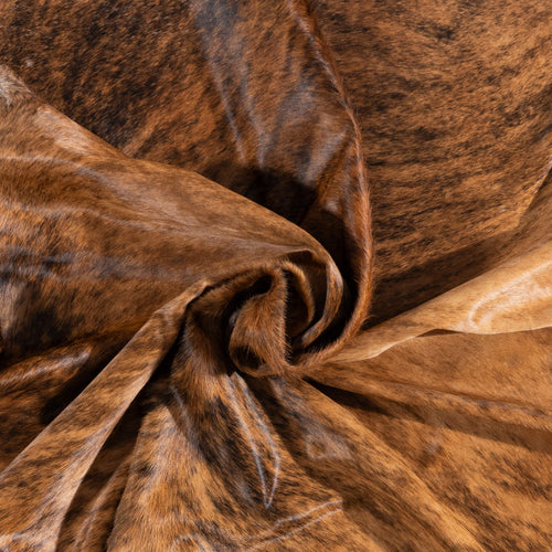 Brazilian Brindle Cowhide Rug Size 7'11" L x 7'4" W 1221