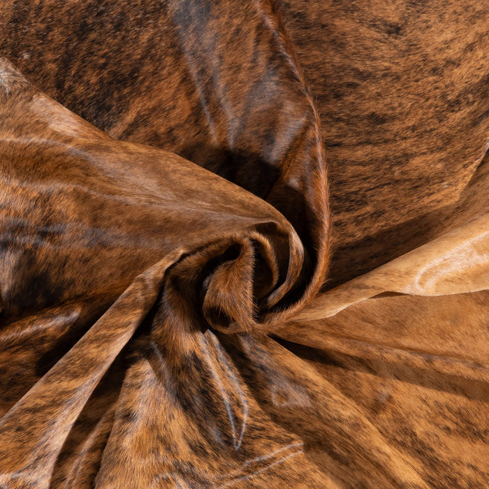 Brazilian Brindle Cowhide Rug Size 7'11" L x 7'4" W 1221