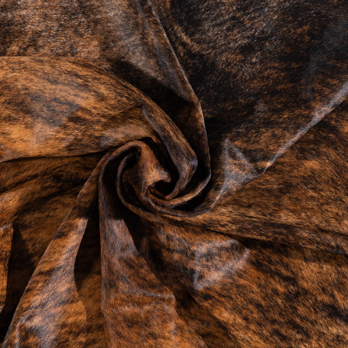 Brazilian Brindle Cowhide Rug Size 7'9" L x 6'10" W 1226