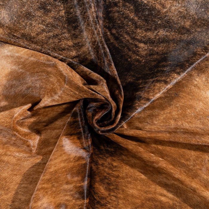 Brazilian Brindle Cowhide Rug Size 7'10" L x 6'7" W 1238