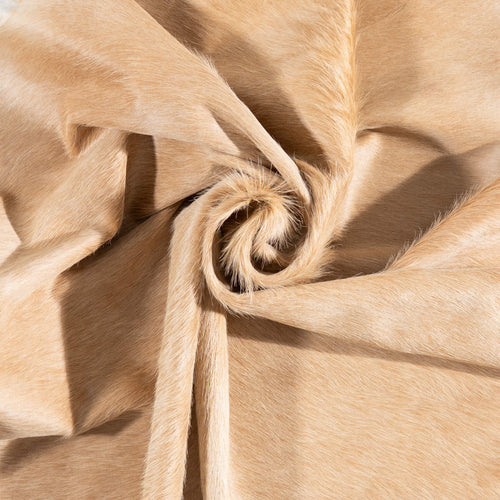 Brazilian Beige Cowhide Rug Size 7'3" L x 6'6" W 1247