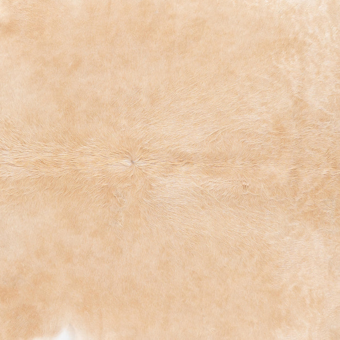 Brazilian Beige Cowhide Rug Size 7'10" L x 6'11" W 1259