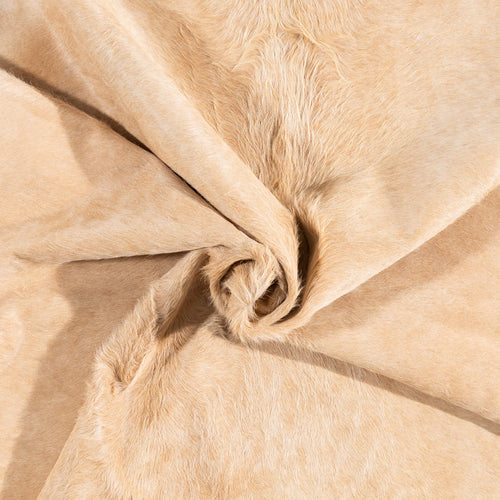 Brazilian Beige Cowhide Rug Size 7'10" L x 6'11" W 1259