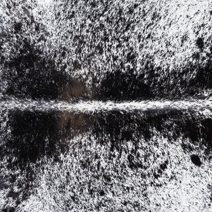 Brazilian Black Salt and Pepper Cowhide Rug Size 7'11" L x 7'1" W 1264